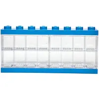 LEGO - Vitrine - voor Minifigures - 16 Vakken - Stapelbaar - Ophangbaar - RechthoekBlauw