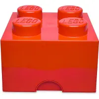 LEGO Opbergsteen met 4 noppen - rood