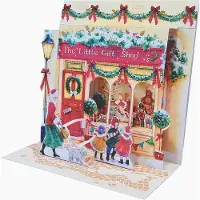 Pictura Pop-up Kerstkaart 3D-kerstkaart - kerstcadeauwinkel - blanco - Met envelop - 16x16