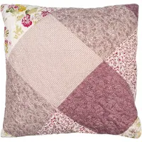 Clayre & Eef Kussenhoes 50x50 cm Paars Polyester Bloemen