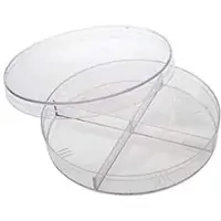 Nest - Petrischaal 4 compartimenten - Petridish 4 compartments - Polystyrene - 90 x 15 mm - Steriel - Herbruikbaar - 20 stuks