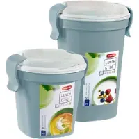 Curver Lunch Go set - Blauw - Reisbeker - 2 delig - 1 Liter - 0.5 Liter - On the Go
