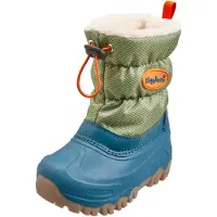 Playshoes Snowboots olijfgroen / petrol / oranje