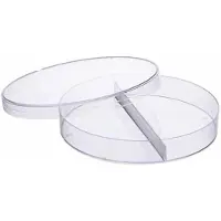 Nest - Petrischaal 2 compartimenten - Petridish 2 compartments - Polystyrene - 90 x 15 mm - Steriel - Herbruikbaar - 20 stuks
