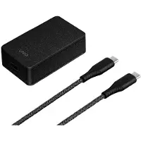 Uniq Netoplader Versa Slim Lithos Collective USB-C PD 18W + USB-C / USB-C kabel - Zwart