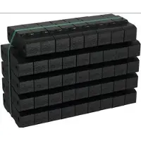 Rekord - Bruinkoolbriketten 25 kg - briketten - brandhout - briketten geperst - branden 12 uur - 44 briketten nachtkool