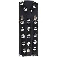 Banned - Skull Slim Bretels - Zwart