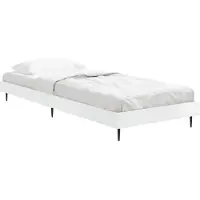 vidaXL Bedframe bewerkt hout hoogglans wit 75x190 cm