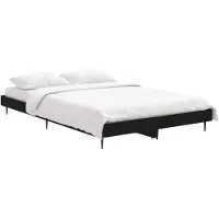 vidaXL Bedframe bewerkt hout zwart 120x190 cm
