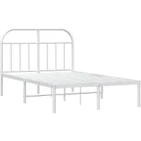 vidaXL Bedframe met hoofdbord metaal wit 120x190 cm