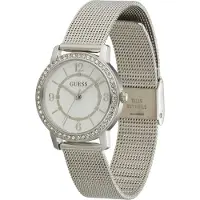 GUESS Analoog horloge 'Melody' zilver / wit