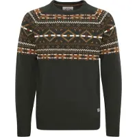 Blend Trui 'Nilas' donkergroen / gemengde kleuren