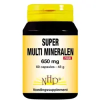 Nhp Super multi mineralen 650 mg puur 60 capsules