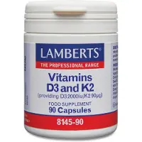 Lamberts Vitamine D3 2000IE en K2 90mcg (90 capsules)