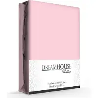 Dreamhouse Hoeslaken - katoen - roze - 160x210/220 cm