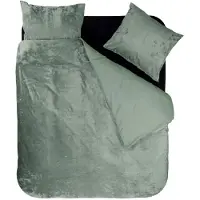 Sleeptime Velvet dekbedovertrek crystal - groen - 2-persoons - 2-persoons (200x220 + 2st 60x70cm)