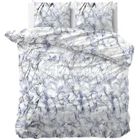 Royal Textile dekbedovertrek Ocean - marmer - blauw - polykatoen - 1-persoons (140x220 + 60x70 cm)