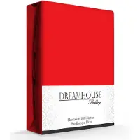 Dreamhouse Hoeslaken - katoen - rood - 180x220 cm