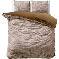 Dreamhouse Velvet dekbedovertrek Aria bruin - signature - 200x220