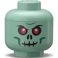 LEGO Opbergbox Storage Head Mini Green Skeleton Sand Green