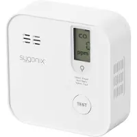 Sygonix Koolmonoxidemelder Incl. batterij (10 jaar), Met interne sensor werkt op batterijen Detectie van Koolmonoxide
