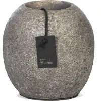 Still - Waxinelichthouder - Bol - Earth - Grijs - 15 cm