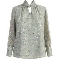 Faina Blouse beige / geel / lichtgroen