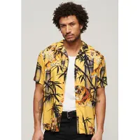 Superdry Hawaiian Resort Overhemd Geel Grootte: M