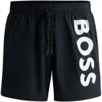 BOSS Zwemshorts 'Octopus' zwart / wit