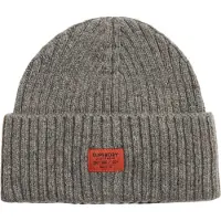 Superdry Pluizig Gebreide Workwear-beanie Grijs Grootte: 1SIZE