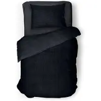 Eleganzzz Dekbedovertrek Teddy Rib Fleece - black 140x200/220cm