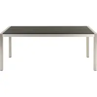 Beliani VERNIO - Tuintafel - Zwart/Zilver - 90 x 180 cm - Aluminium