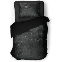 Eleganzzz Dekbedovertrek Crushed Velvet - black 140x200/220cm