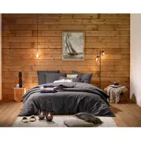 De Witte Lietaer Dekbedovertrek Laura Ebony Flanel-140 x 200 / 220 cm | 1-Persoons