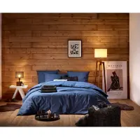 De Witte Lietaer Dekbedovertrek Laura Blue Indigo Flanel-240 x 200 / 220 cm | Lits-Jumeaux
