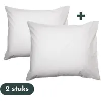 Zavelo Kussenslopen - Hotelkwaliteit - Set van 2 Stuks - Wit - 60x70cm - 100% Katoen - Hotelsluiting
