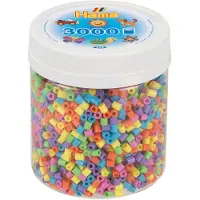 Hama strijkkralen in potje pastelmix (50), 3000st.