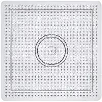 Creotime Strijkkralenbordje Vierkant Helder, 14,5 x 14,5cm