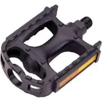 Union Pedalen voor trekking en mountainbiken - kunststof - zwart - 9/16" - reflectoren - 315 gram per paar