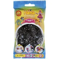 HAMA Beads Strijkkralen - HAMA - 1000 middelgrote zwarte kralen - Vanaf 6 jaar