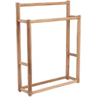 Bazar Bizar Rustieke handdoekhouder | hout naturel 70x90x22 cm handdoekenhouders | NADUVI