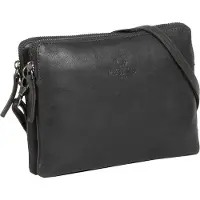 Mustang Leer schoudertas Catania Crossbody Bag Black zwart