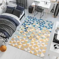 Tapiso Lazur Vloerkleed Grijs Blauw Woonkamer Abstract Tapijt Maat- 140x190