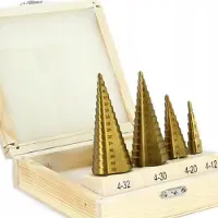 Mar-pol Stappenboor set 4-12mm 4-20mm 4-30mm 4-32mm HSS Staal - Trappenboor set - Verzinkboor