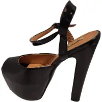Jumex -EROTISCHE PUMP -BLACK LAKLEER- HAK 16 CM-ZOOL 6CM-SIZE39