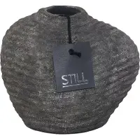 Still - Vaas - Organische Vorm - Ribbels - Earth - Grijs - 20 x 18 cm
