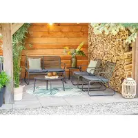 Garden Impressions Hermes loungeset 5-dlg c.bl/rope moss gr dia. 5mm/mystic gr