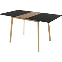 ML-Design Uitschuifbare eettafel in zwart 110-140x75 cm houten eetkamertafel voor 4-6 personen ML design