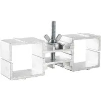 LightmaXX ALU-STAGE poten klem Verbinder voor 2 Podiumpoten, enkel voor Hexa - Accessoire voor podium elementen