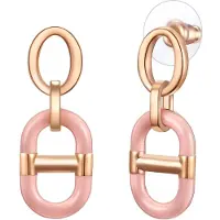 Lulu & Jane Oorbellen rose-goud / rosa
